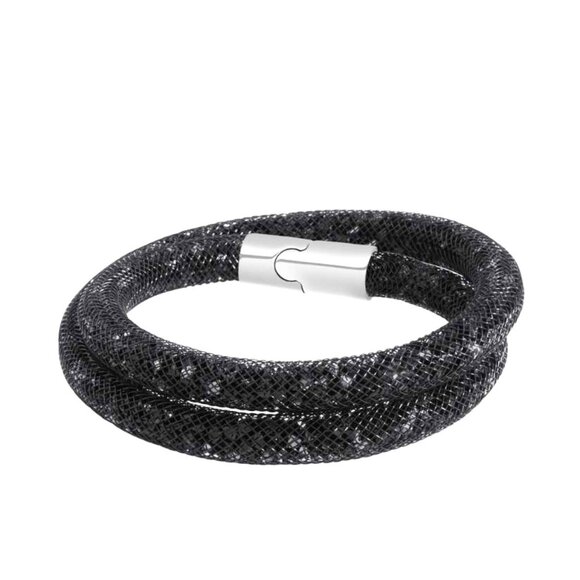 Swarovski Stardust Double Wrap Small (38cm) Bracelet JET HEM/PDS Item #5102553 - Picture 3 of 6